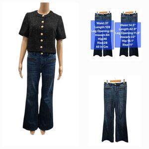 Pilcro and the Letterpress Dark Blue High Rise Jeans